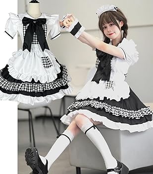 Amazon.co.jp: [FULINE] メイド服 かわいい メイド服 コスプレ
